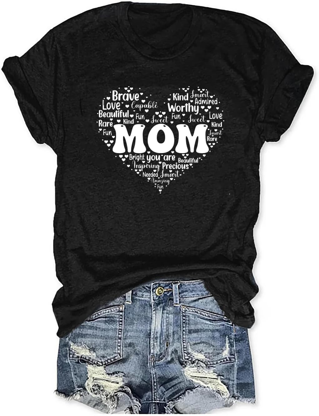 Womens Boy Mama Shirt Casual Letter Printed Boy Mom T-Shirts Short Sleeve Mother's Day Graphic Tee Tops Mother Shirt