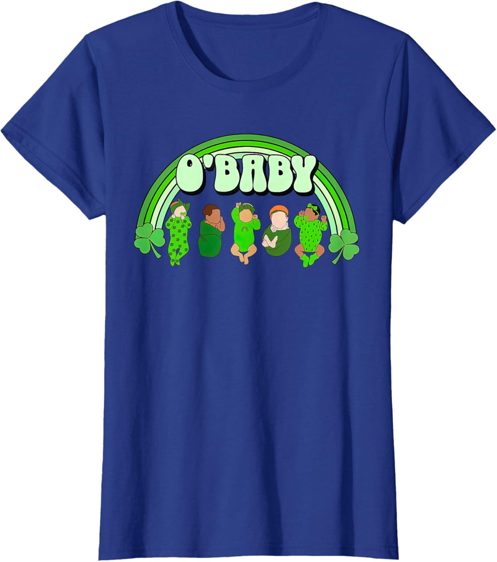 Rainbow Labor And Delivery Nurse Saint Patrick's Day NICU