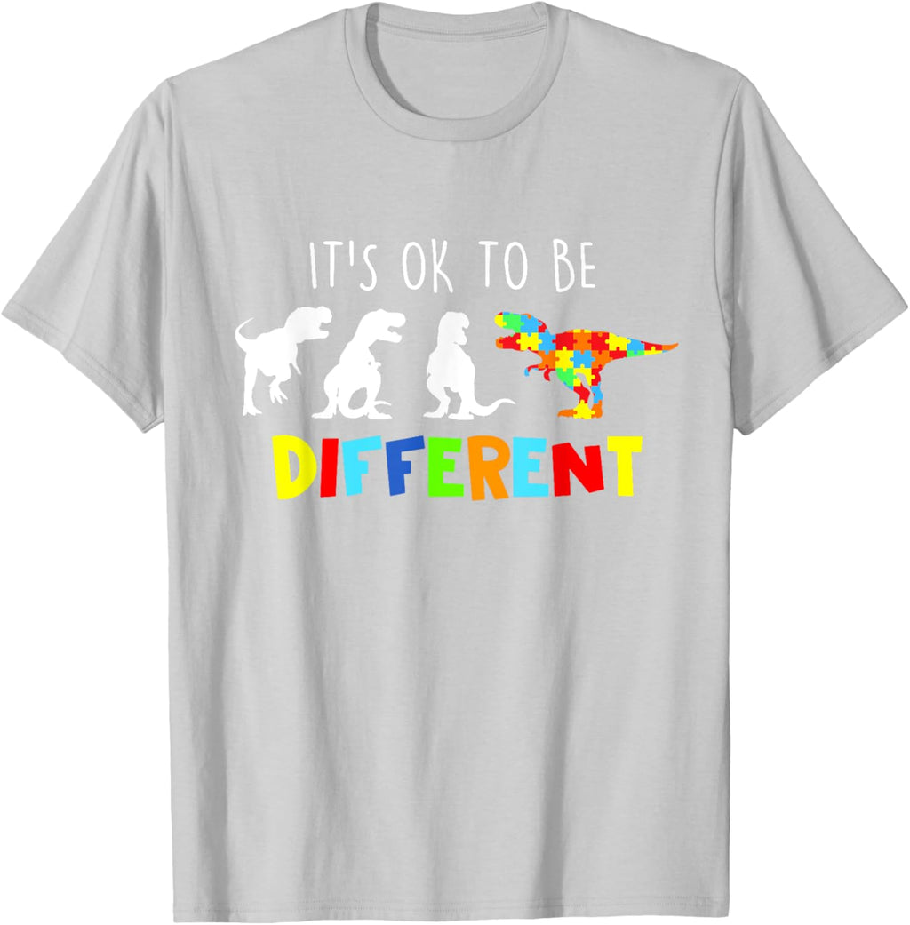 Autism Awareness Dinosaur Kid Boys Its Ok To Be Different