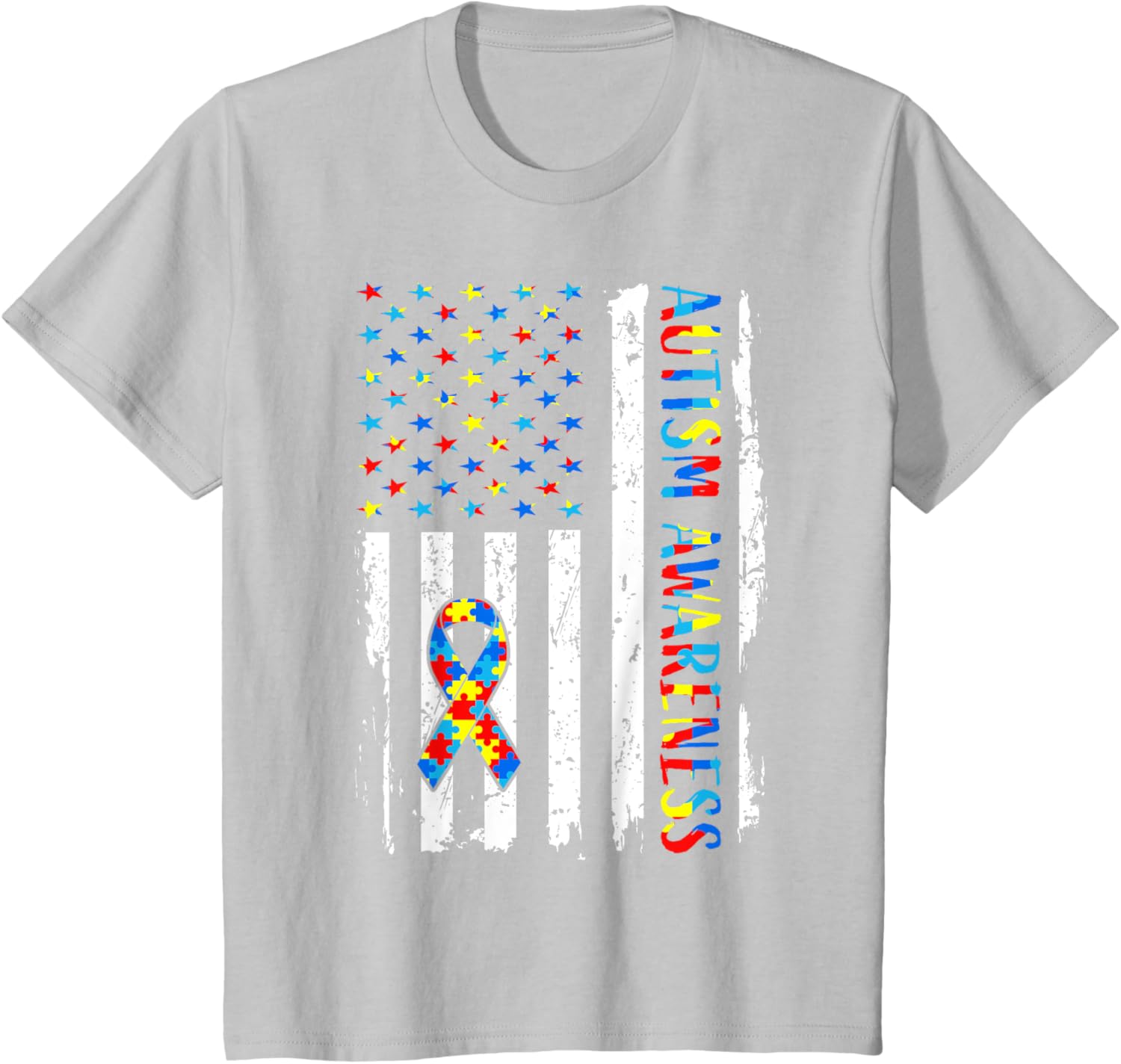 Autism Awareness Mom Dad USA flag Autistic Awareness Autism