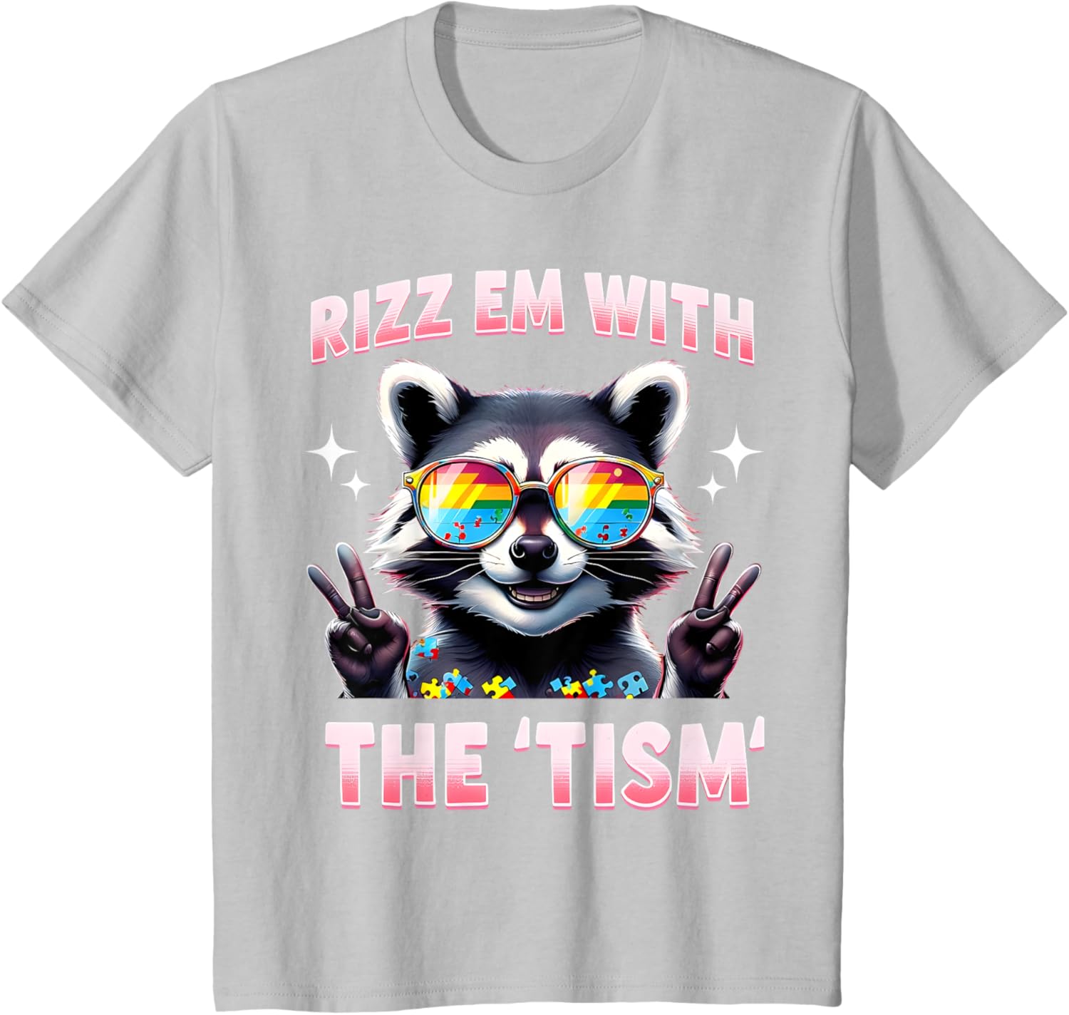 Autism Funny Rizz Em With The Tism Meme Autistic Racoon