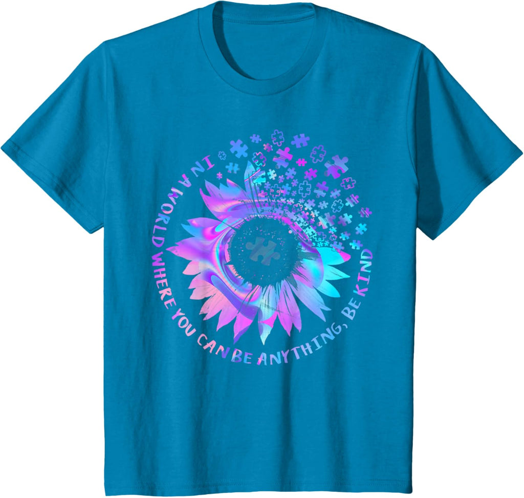 Be Kind Autism Awareness Kindness Sunflower Tie Dye Puzzle