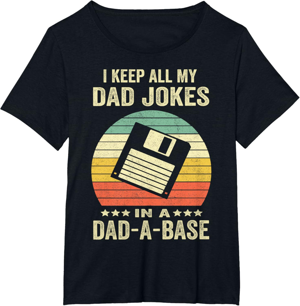 Mens Funny dad jokes in dad-a-base vintage for father's day