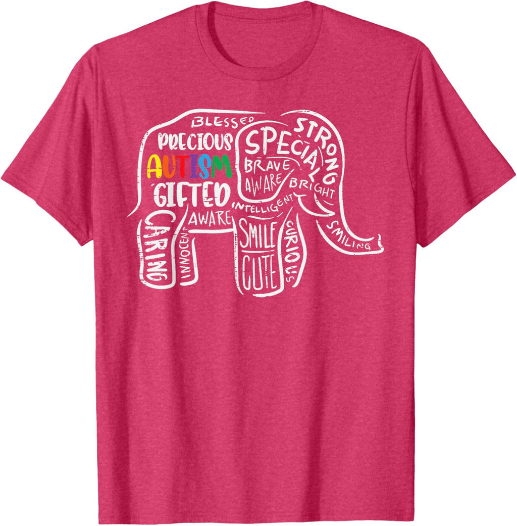 Autism Awareness Elephant Acceptance Autistic Men Women Kids