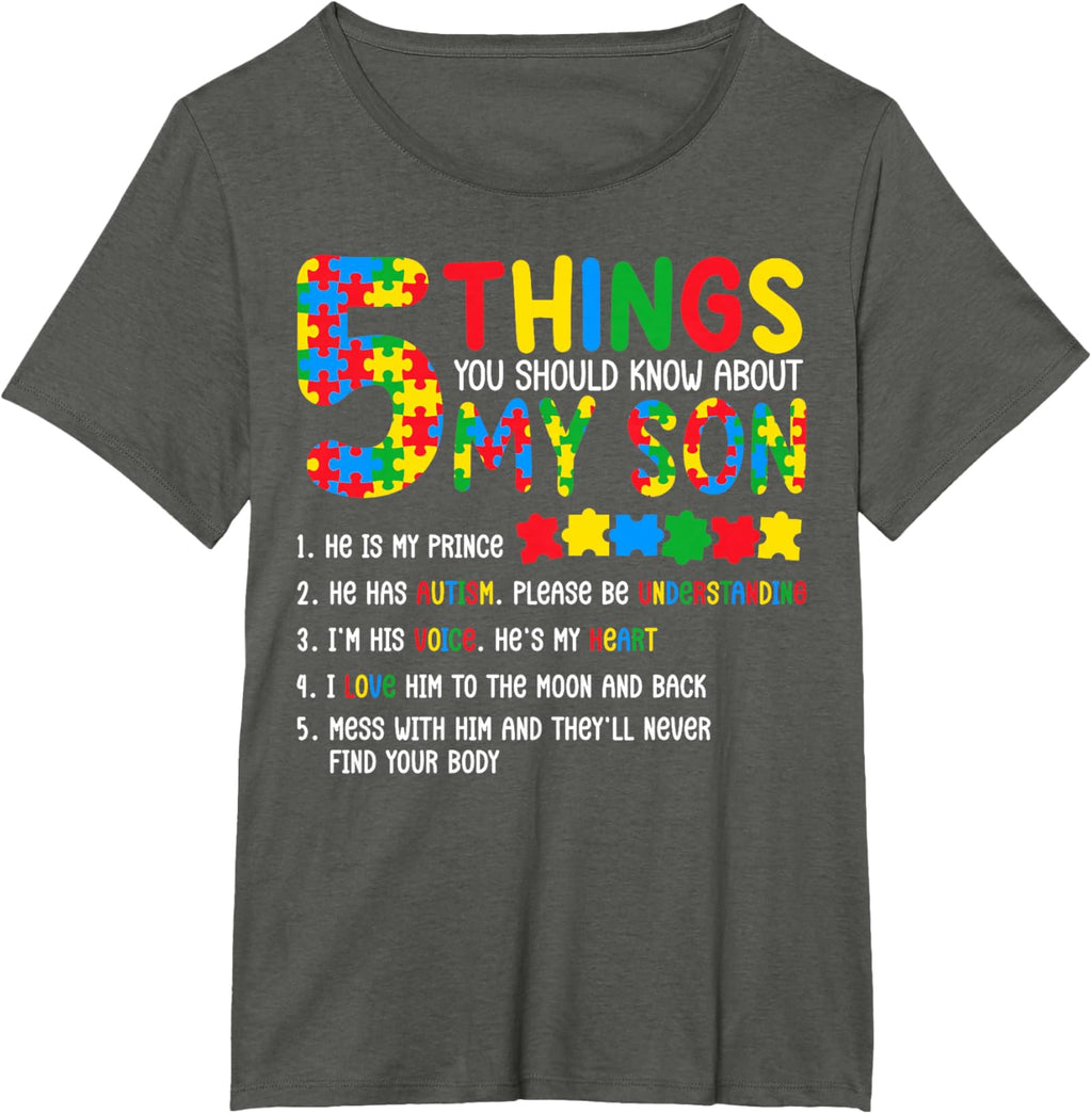 Autism Awareness Shirt 5 Things You Should Know About My Son