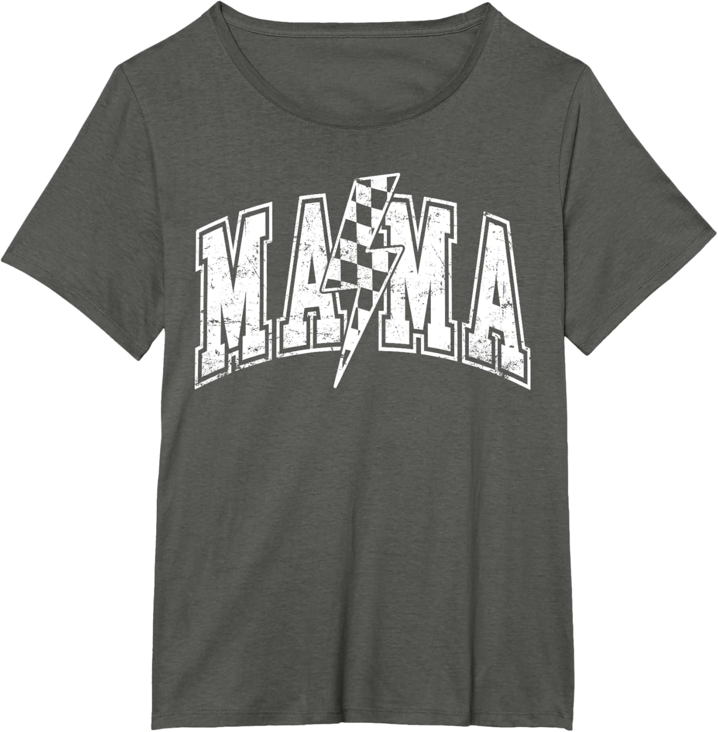 Mama Lightning Bolt Checkered Varsity Mom Women Mother's Day Mother Shirt