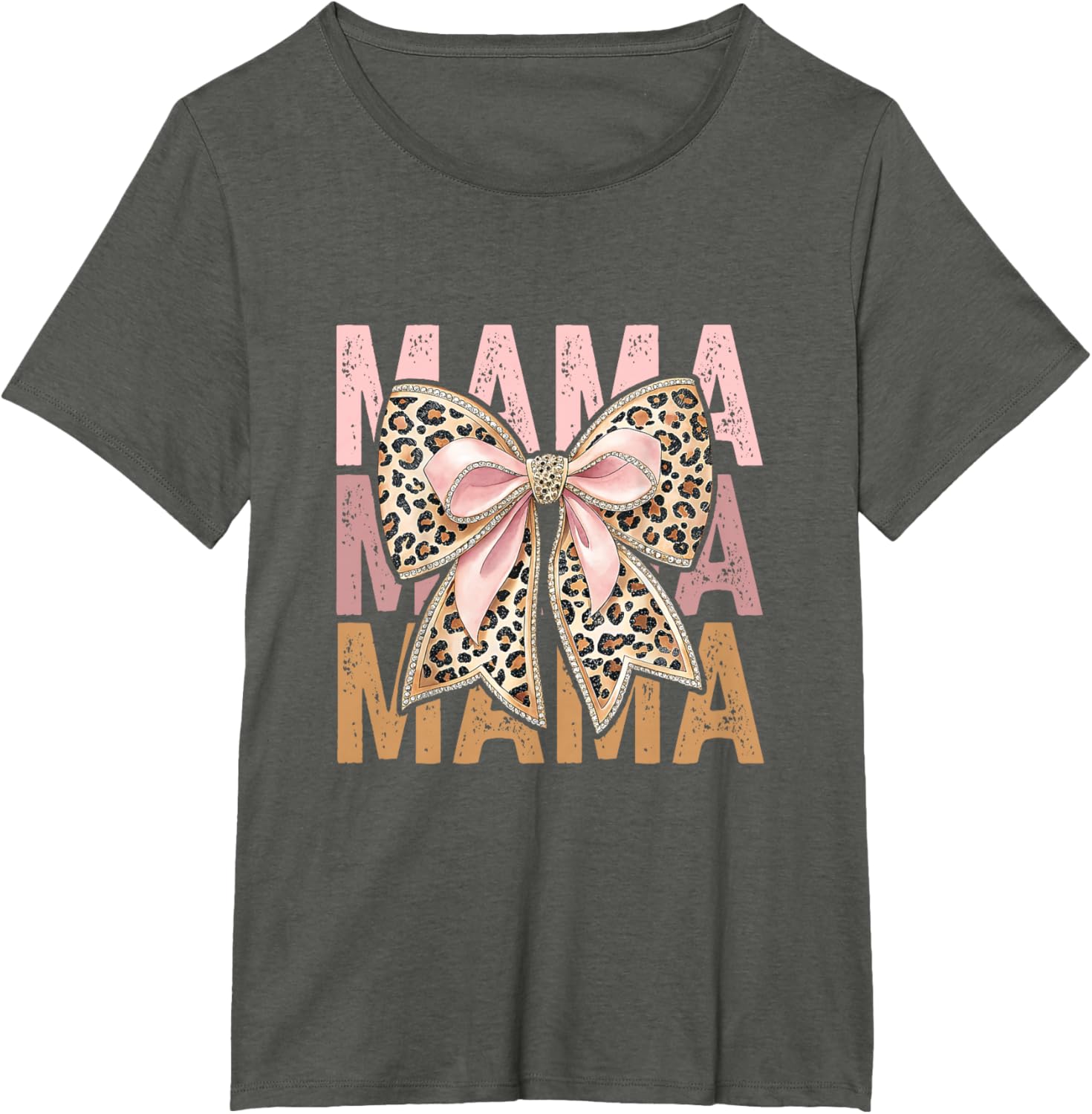 Retro Leopard Mama,Cute Mom Retro Coquette Bow Mother's Day