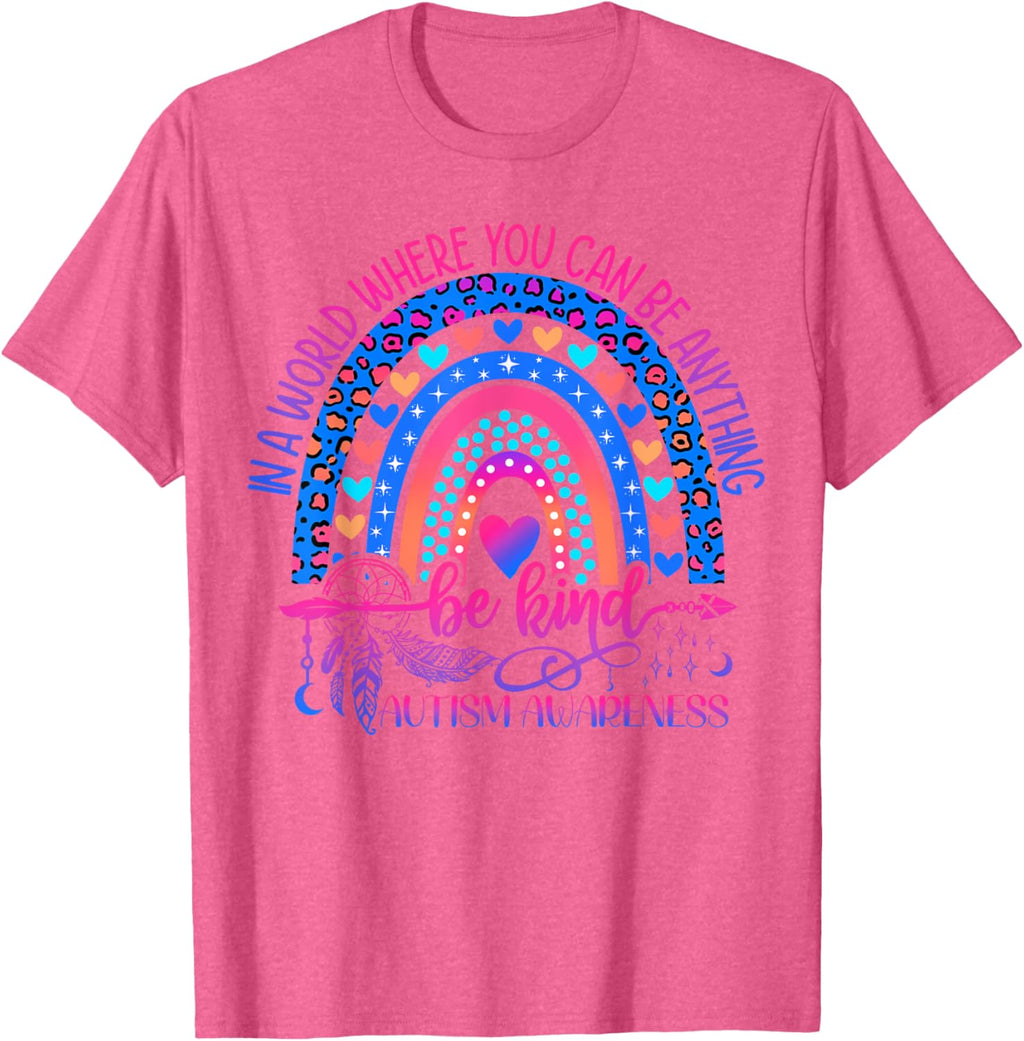 Autism Awareness Be Kind Leopard Rainbow Choose Kindness