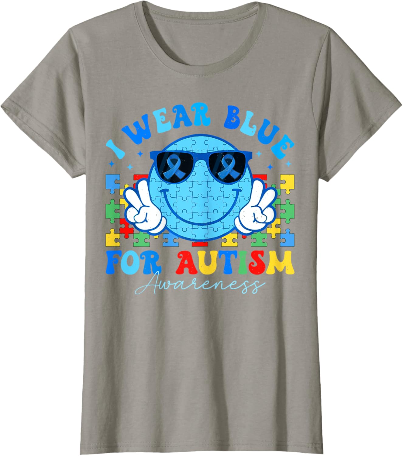 I Wear Blue For Autism Awareness Month Teacher Kids Boys