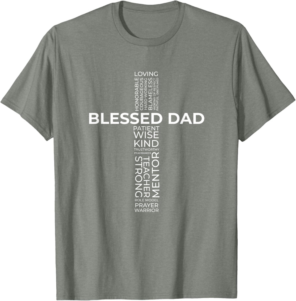 Christian Blessed Dad Cross Father's Day Shirt