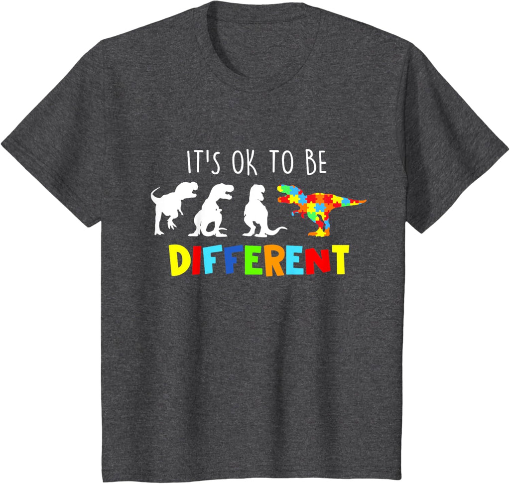 Autism Awareness Dinosaur Kid Boys Its Ok To Be Different