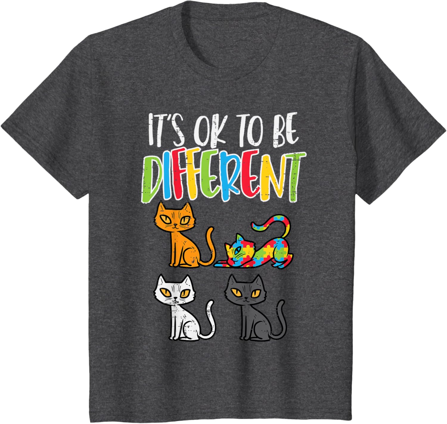 Its Ok To Be Different Cat Puzzle Cute Autism Awareness Kids