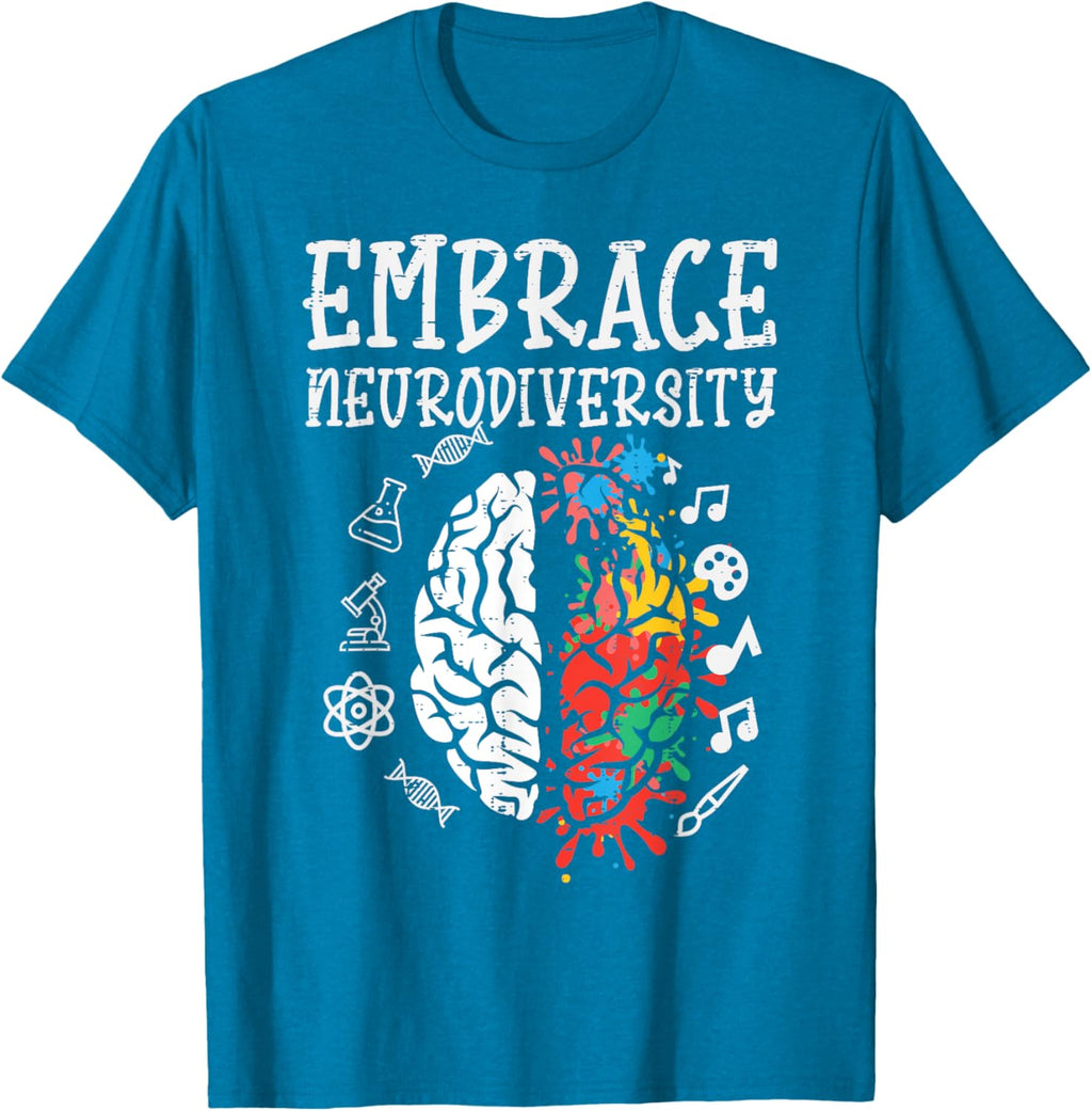 Embrace Neurodiversity Autism Awareness ASD Men Women Kids