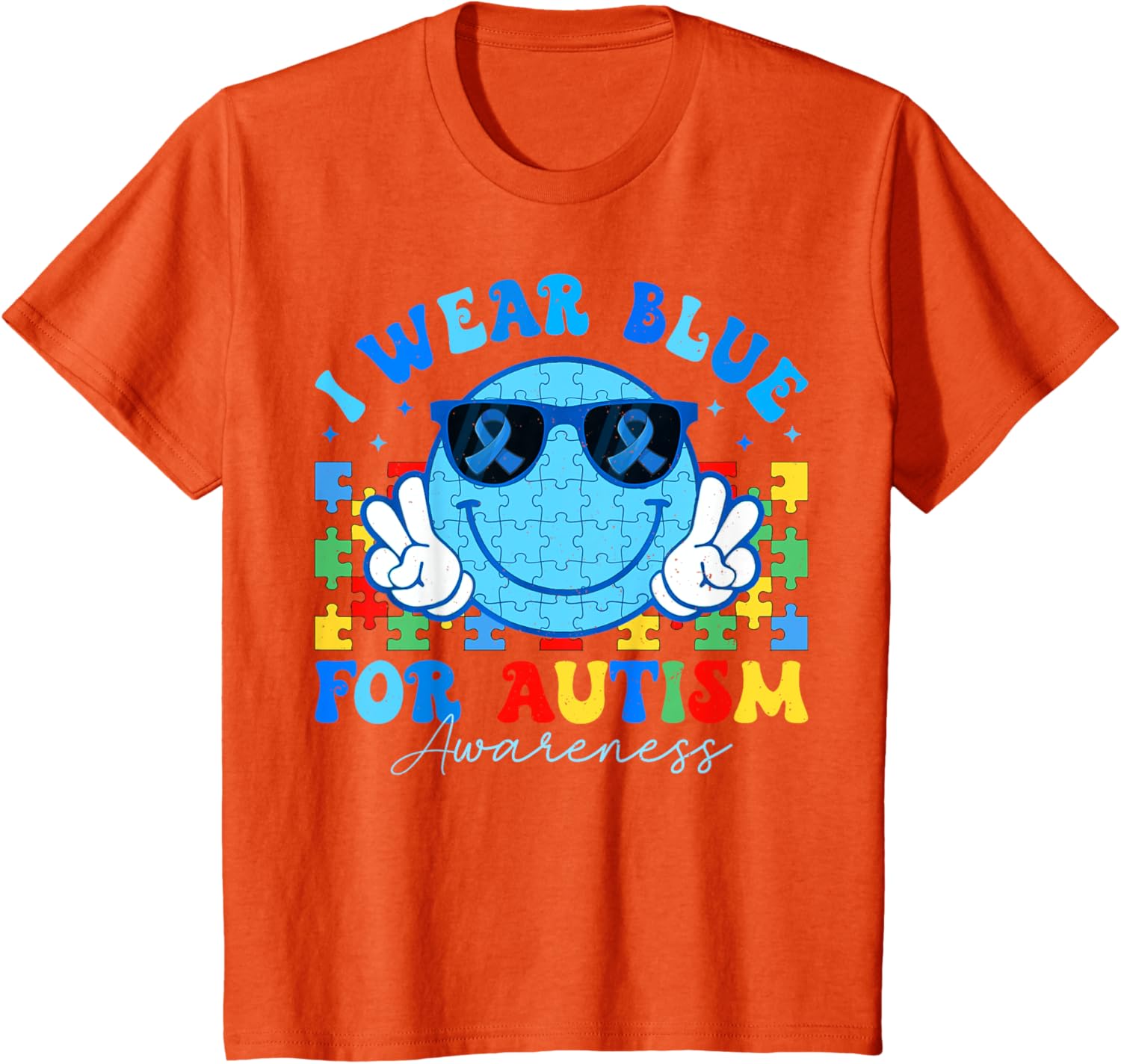 I Wear Blue For Autism Awareness Month Teacher Kids Boys