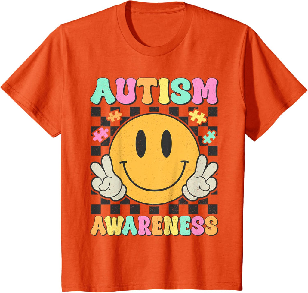 Autism Awareness Kids Men Women Smile Face Autistic Autism