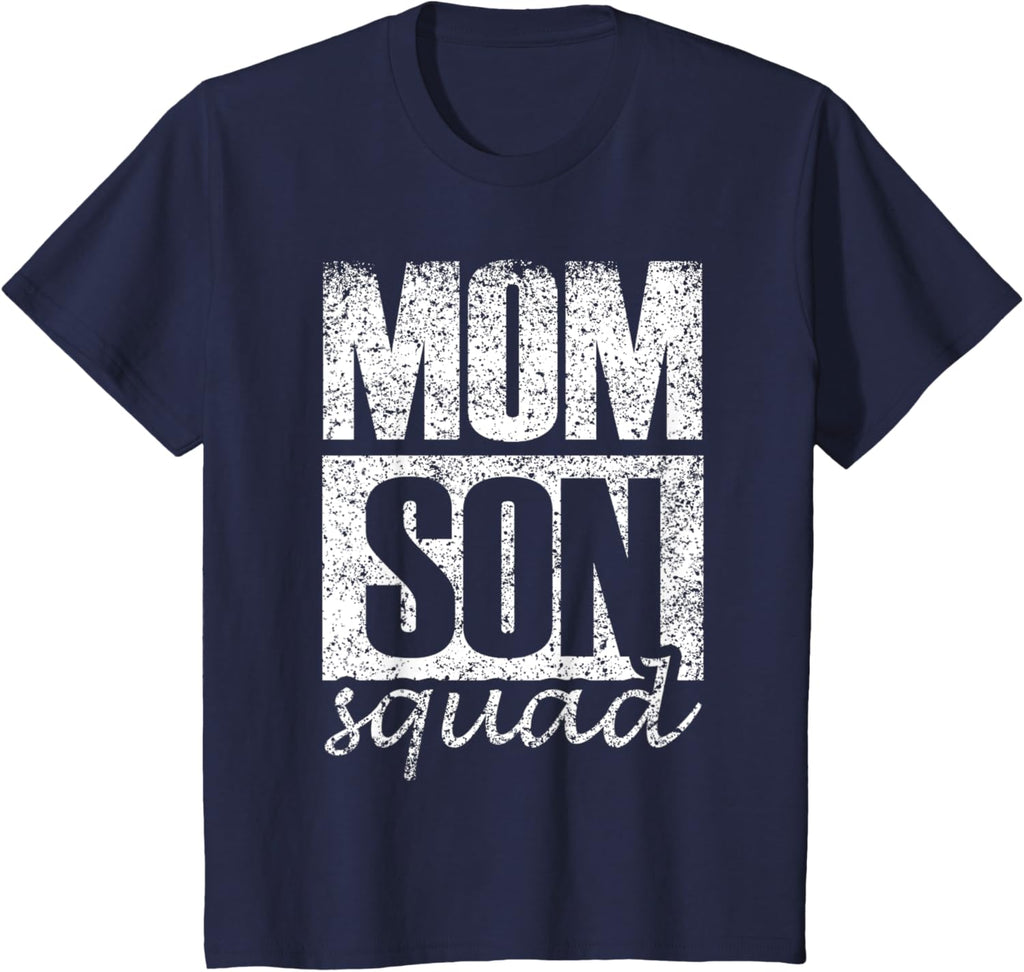 Mama Mom Son Mothers Day Love Mama Mommy Son Squad Mother's Day Matching Mom Sons Mother Son T-Shirt, Small, Black