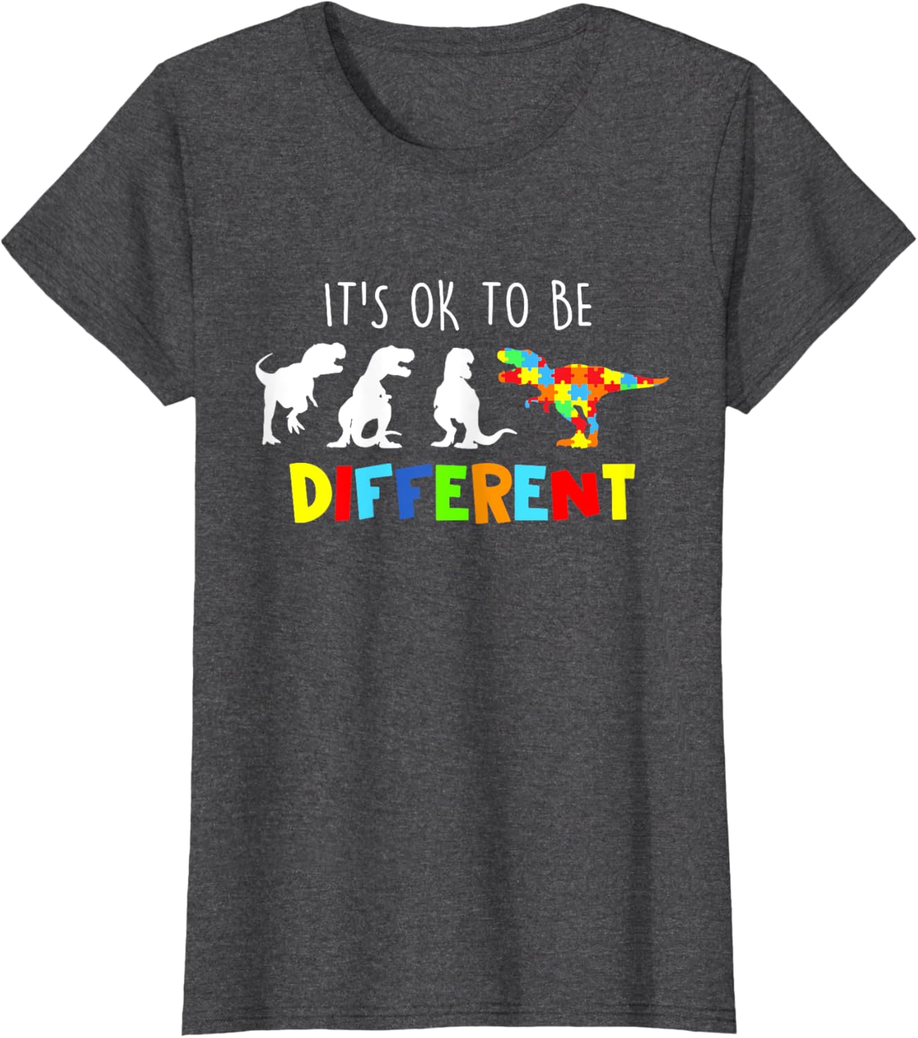 Autism Awareness Dinosaur Kid Boys Its Ok To Be Different