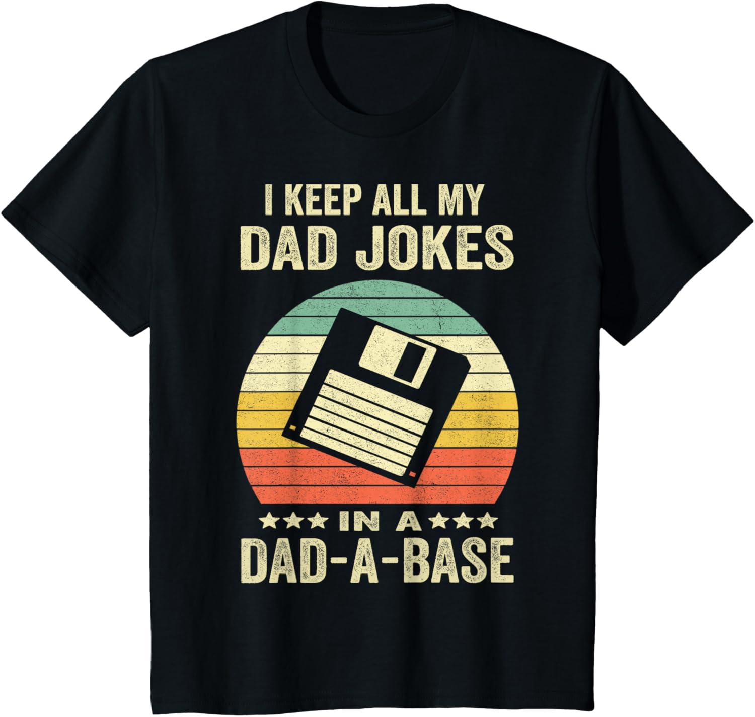Mens Funny dad jokes in dad-a-base vintage for father's day