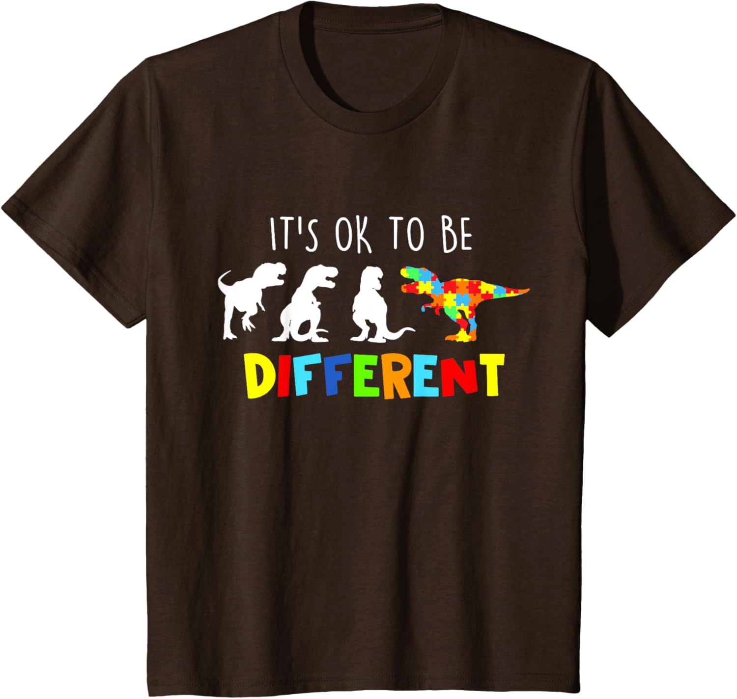 Autism Awareness Dinosaur Kid Boys Its Ok To Be Different
