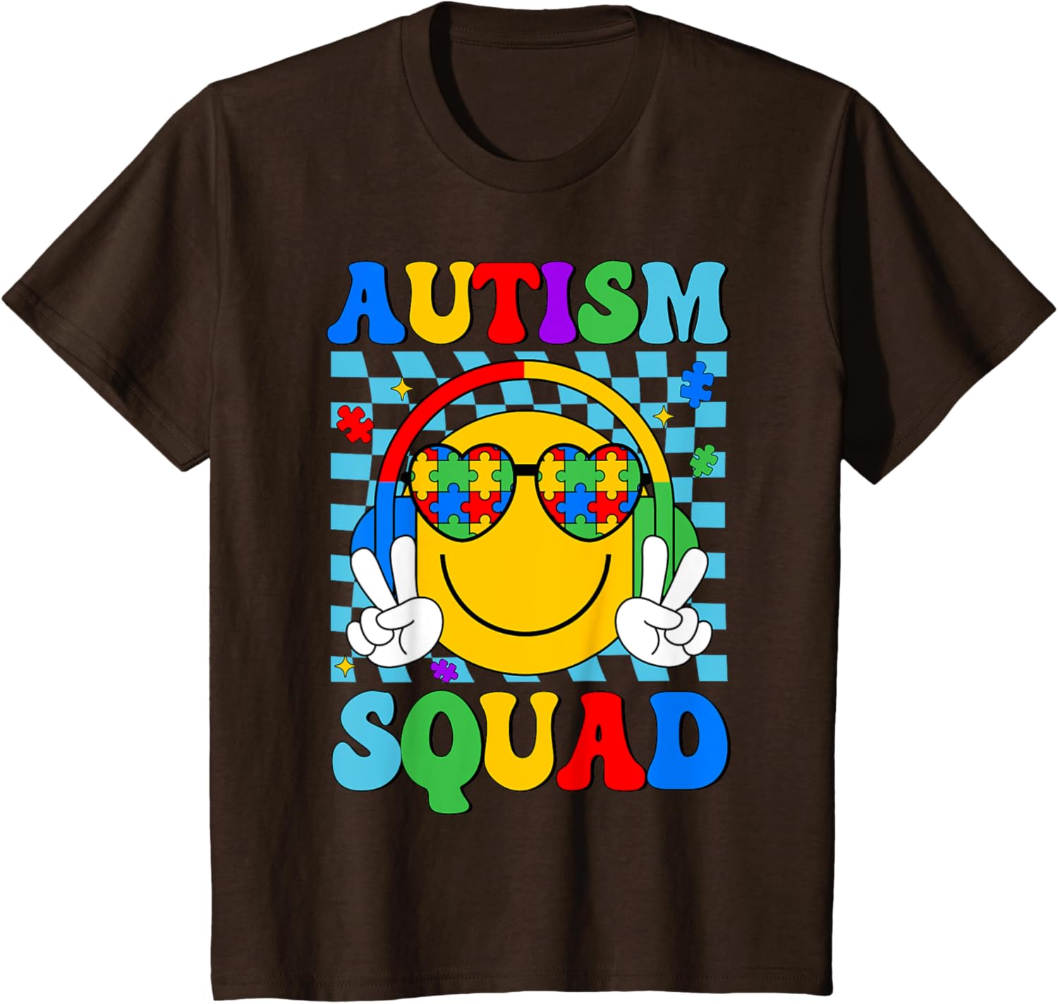 Autism Awareness Autism Squad Support Smile Face Women Men