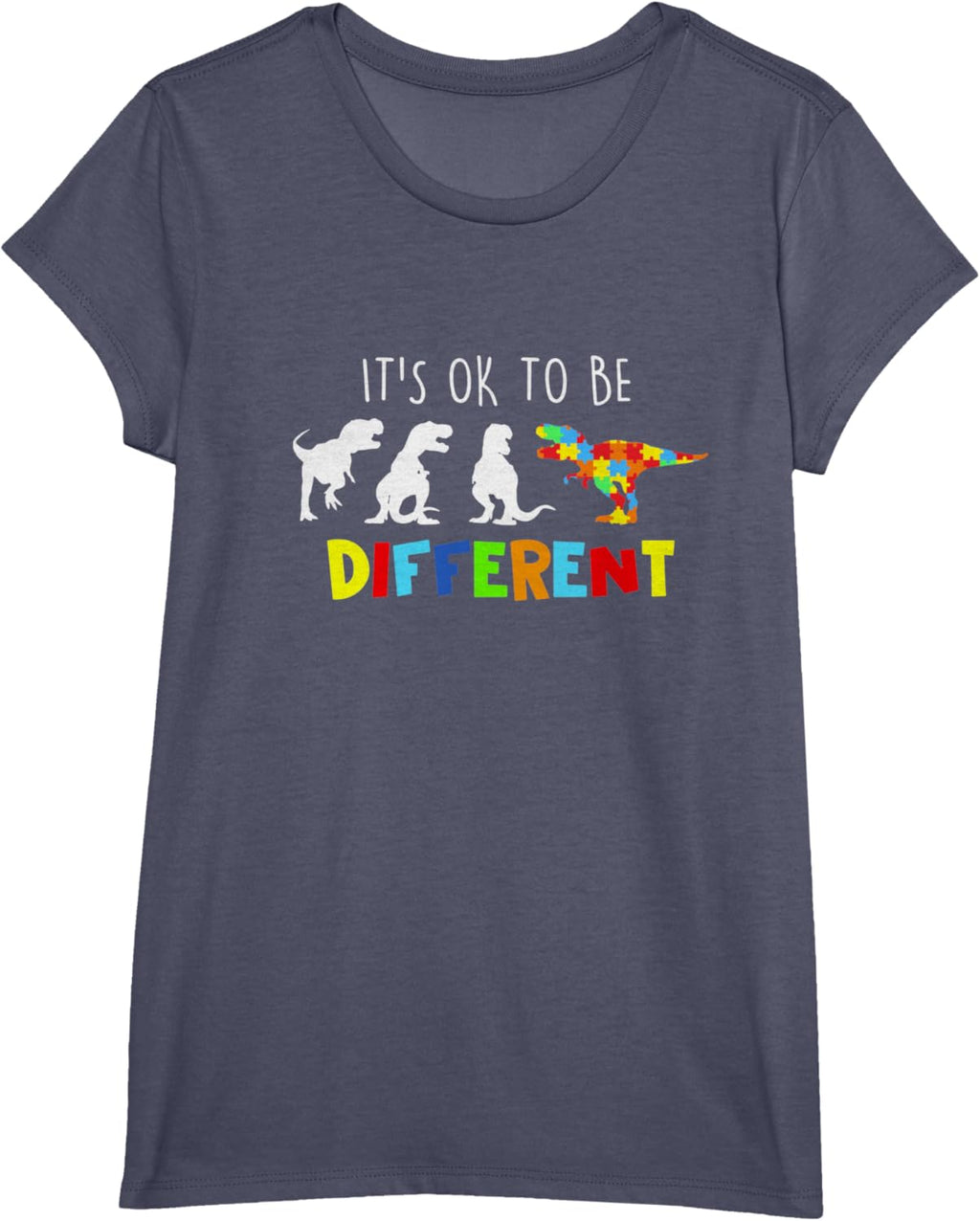 Autism Awareness Dinosaur Kid Boys Its Ok To Be Different
