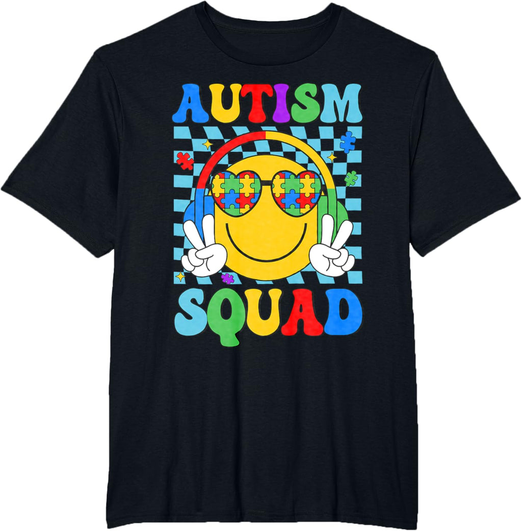 Autism Awareness Autism Squad Support Smile Face Women Men