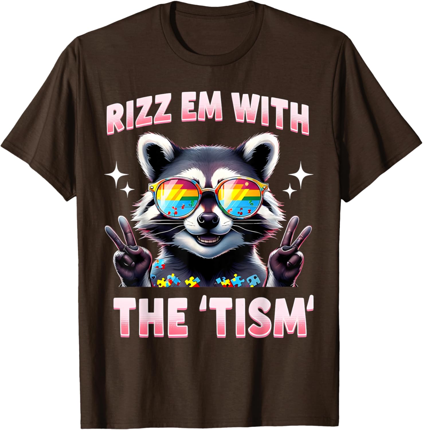 Autism Funny Rizz Em With The Tism Meme Autistic Racoon