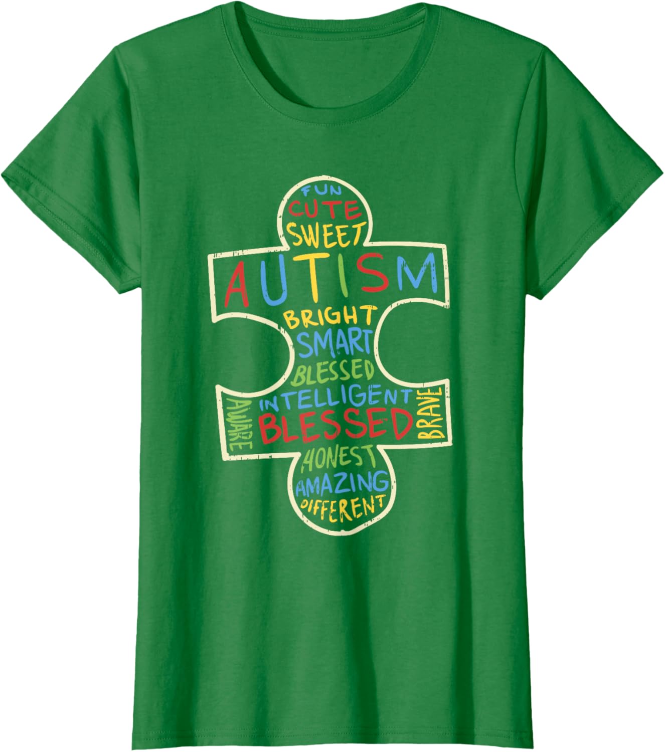 Autism Awareness Shirt Puzzle Piece Words Autistic Gift