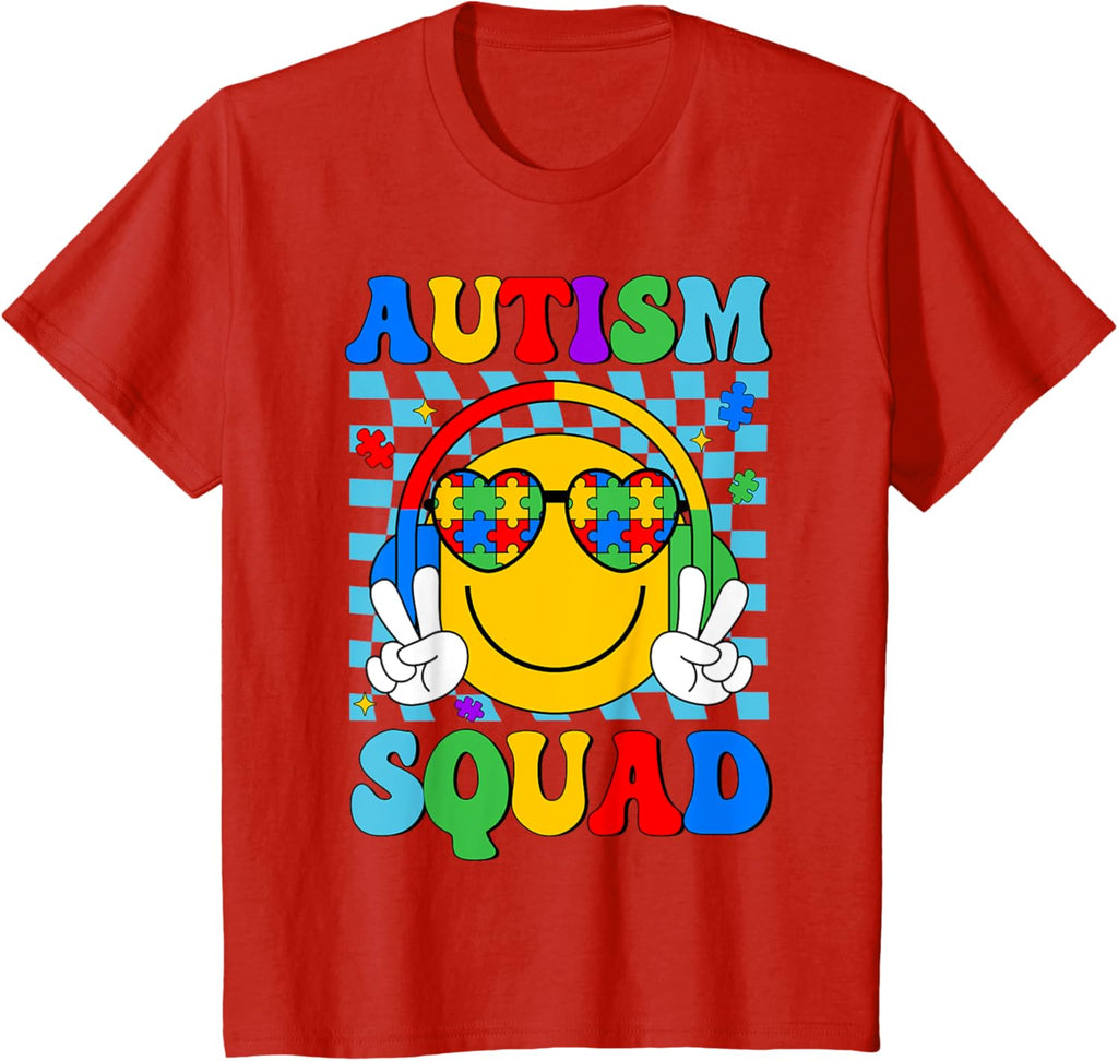 Autism Awareness Autism Squad Support Smile Face Women Men