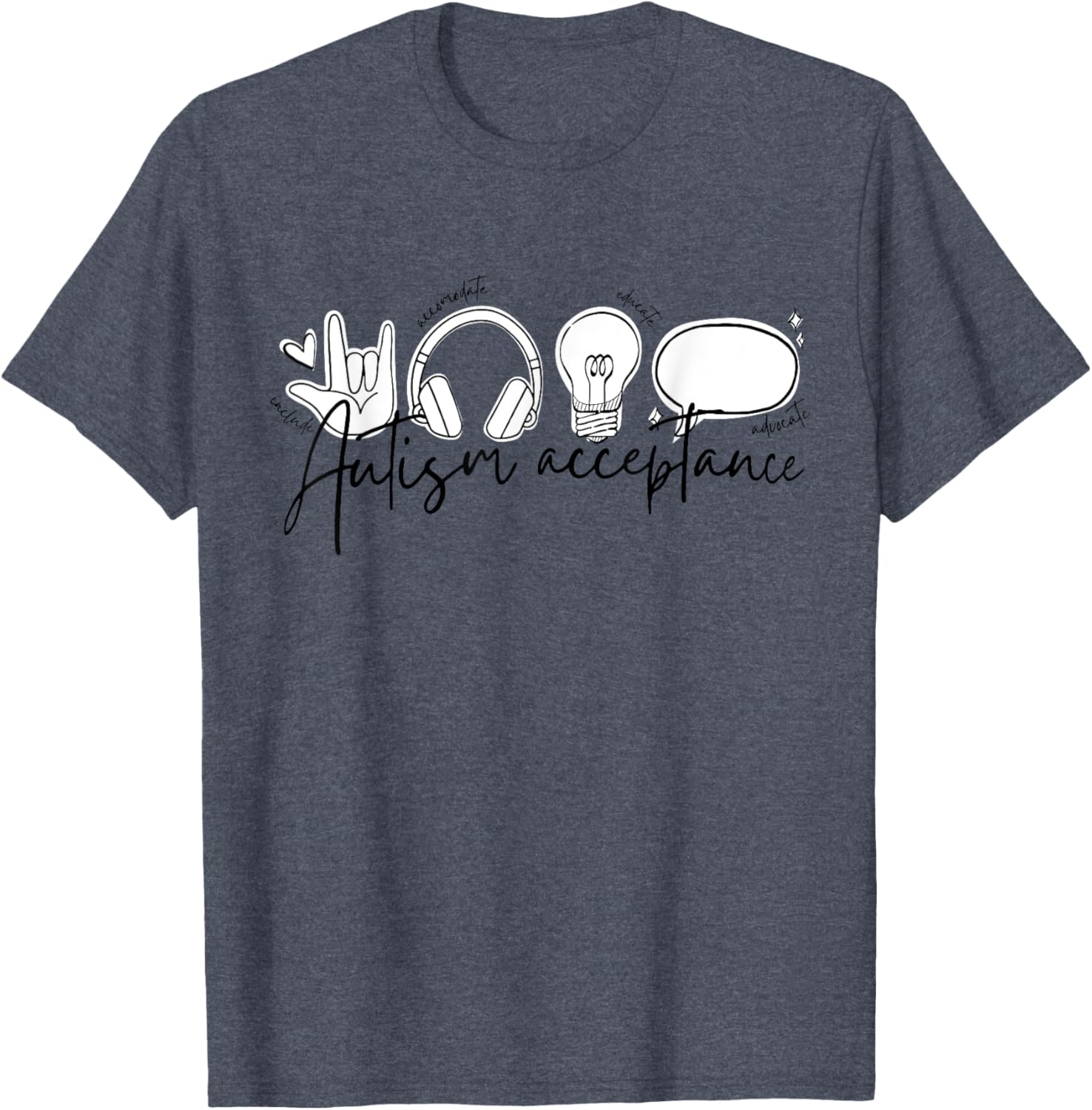 Autism Awareness Acceptance Shirt Support Mom Women Kid