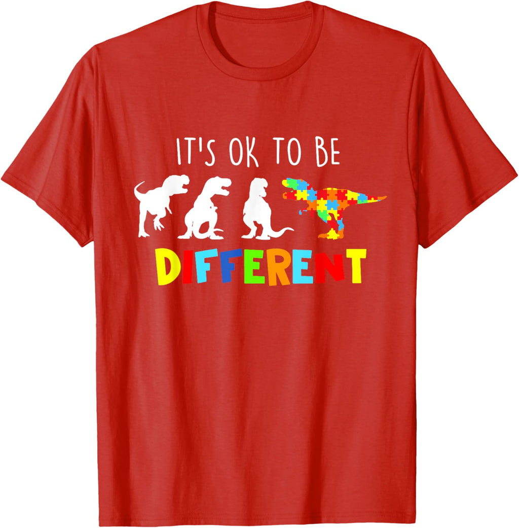 Autism Awareness Dinosaur Kid Boys Its Ok To Be Different