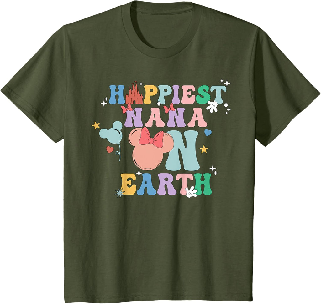 Happiest Nana On Earth Groovy Mom Mother's Day Mother Shirt