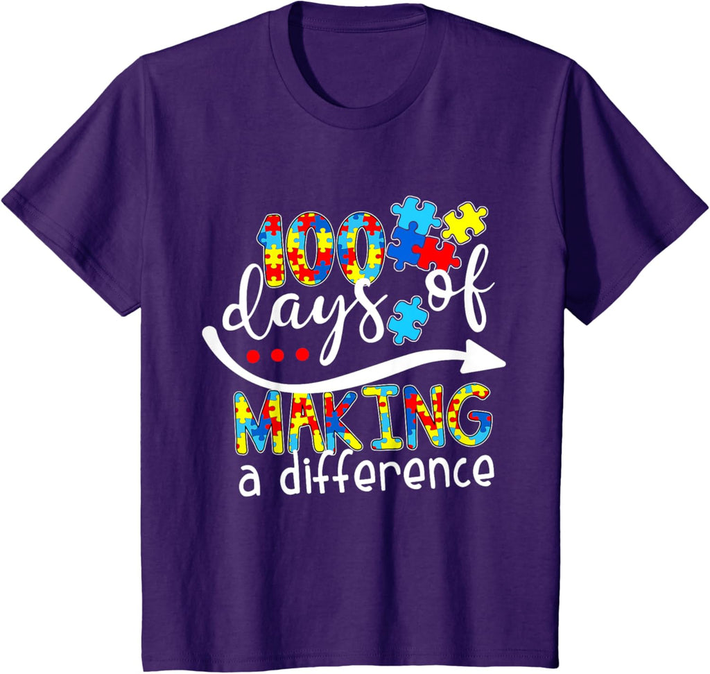 Autism 100 Days 100th day of school teacher autism awareness