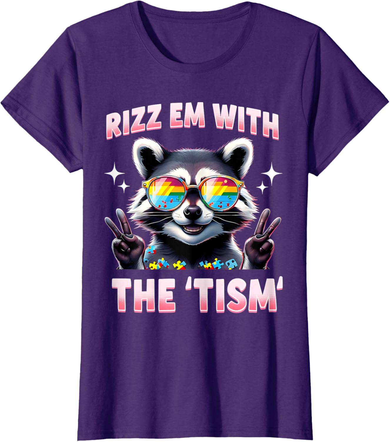 Autism Funny Rizz Em With The Tism Meme Autistic Racoon