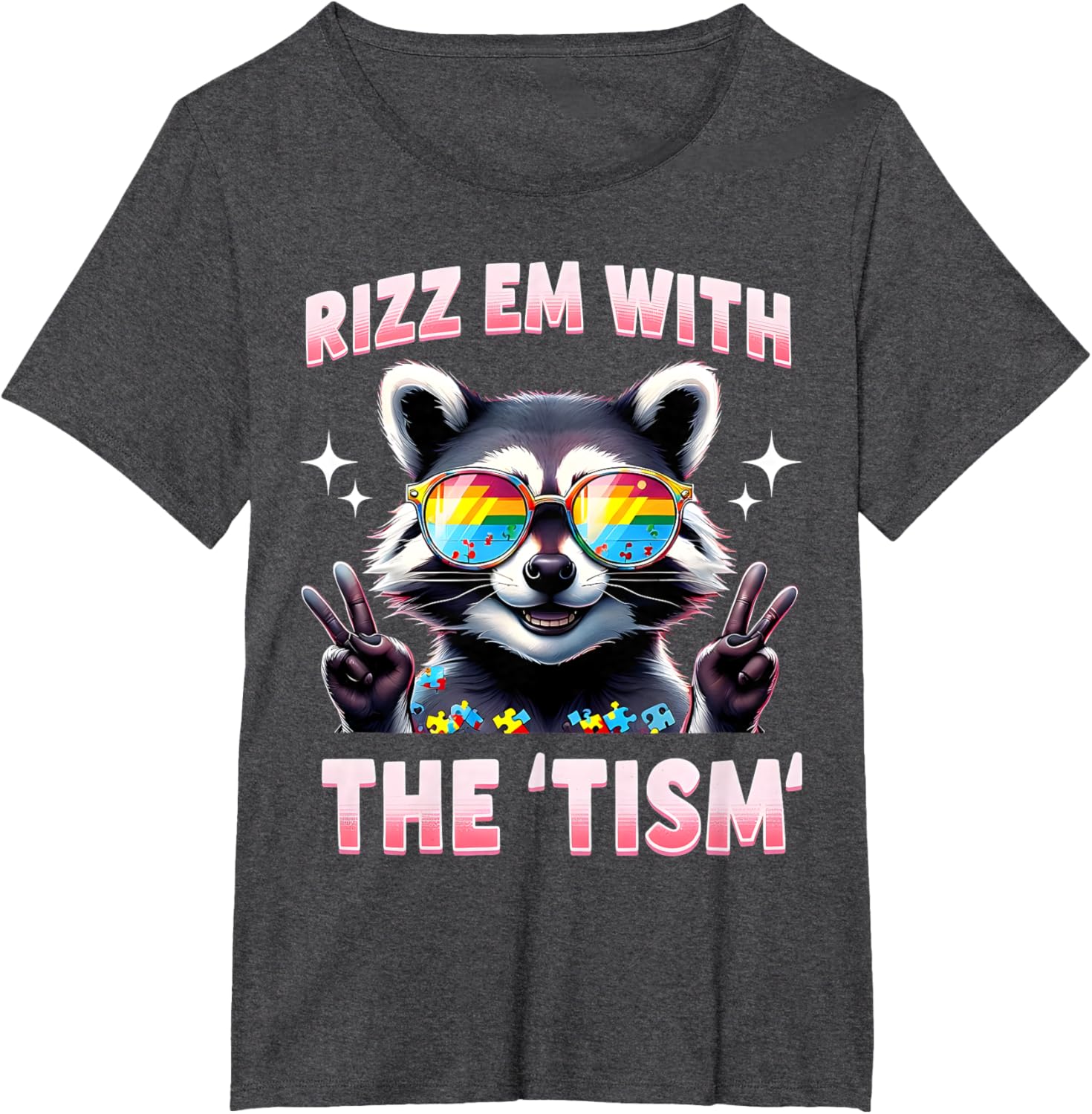 Autism Funny Rizz Em With The Tism Meme Autistic Racoon