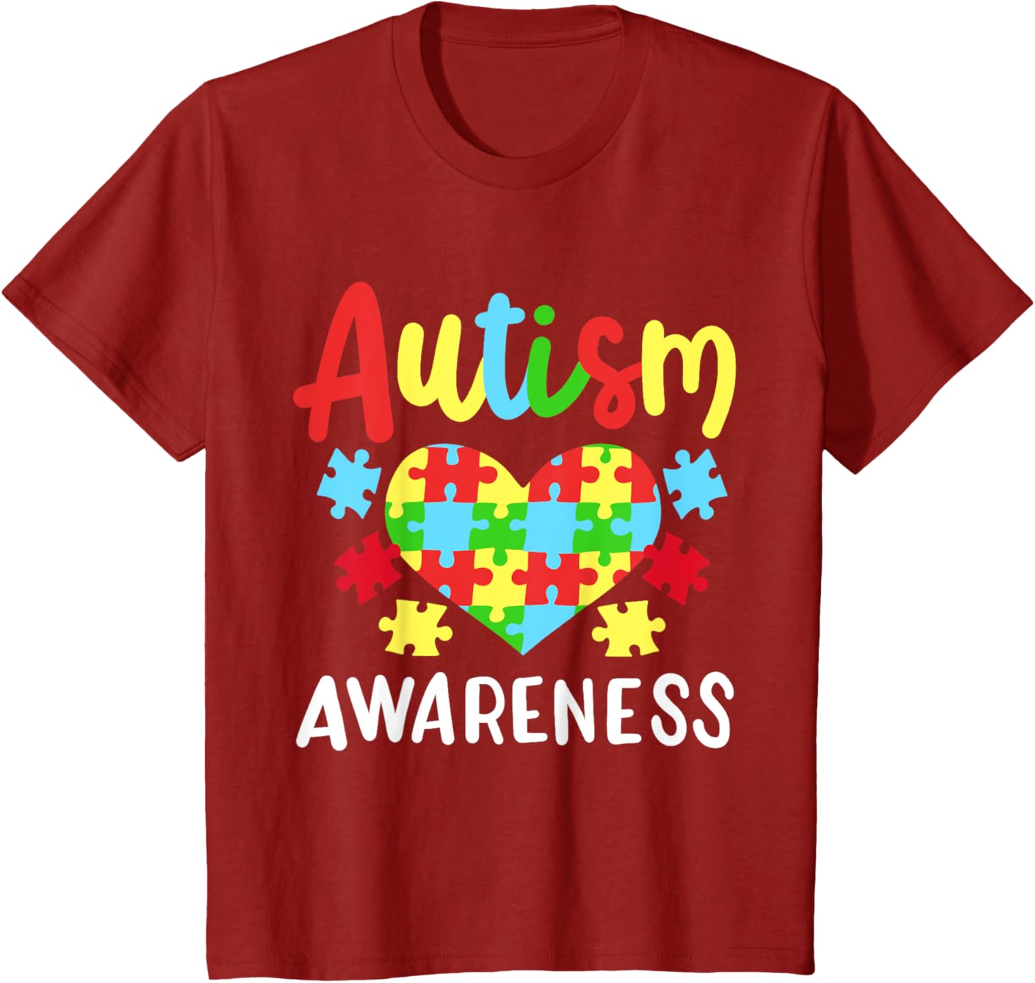 Autism Awareness T-Shirt, Small, Black