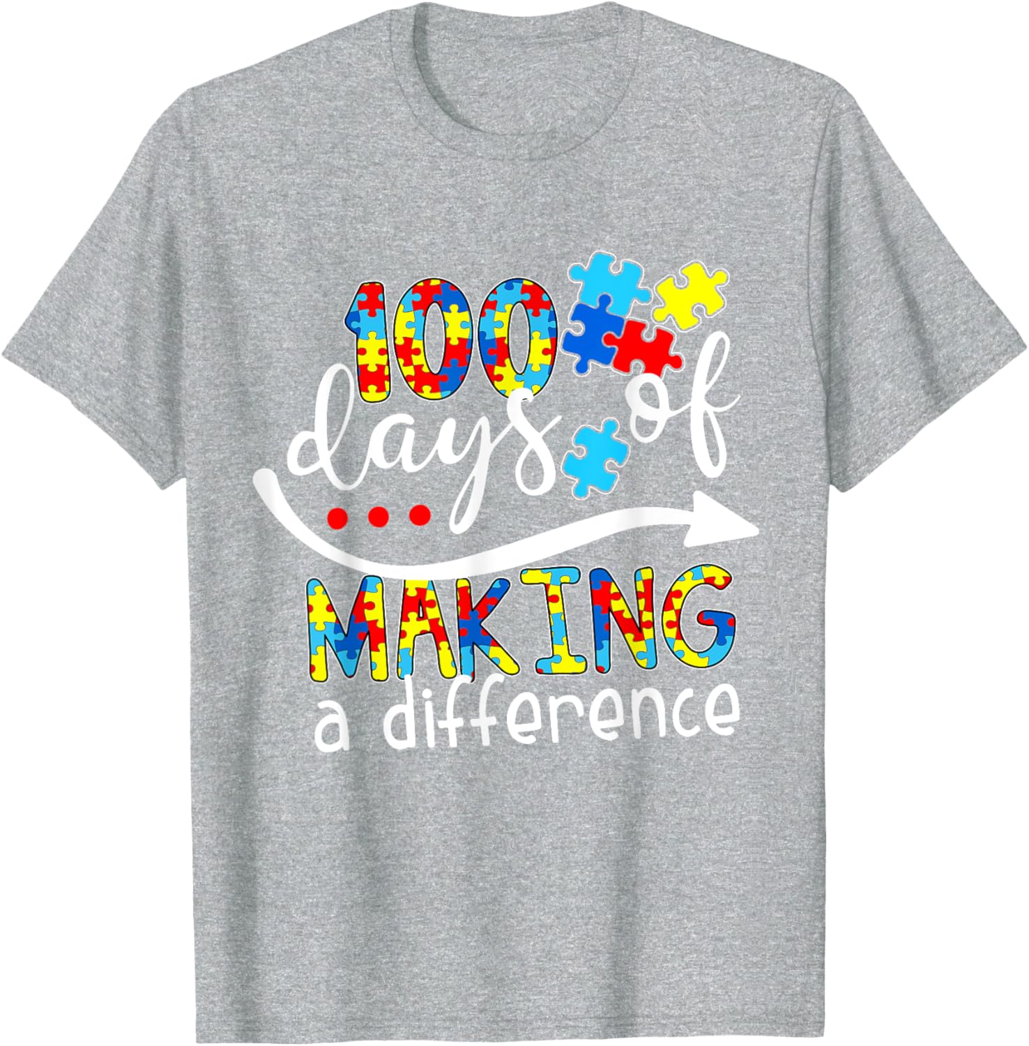 Autism 100 Days 100th day of school teacher autism awareness