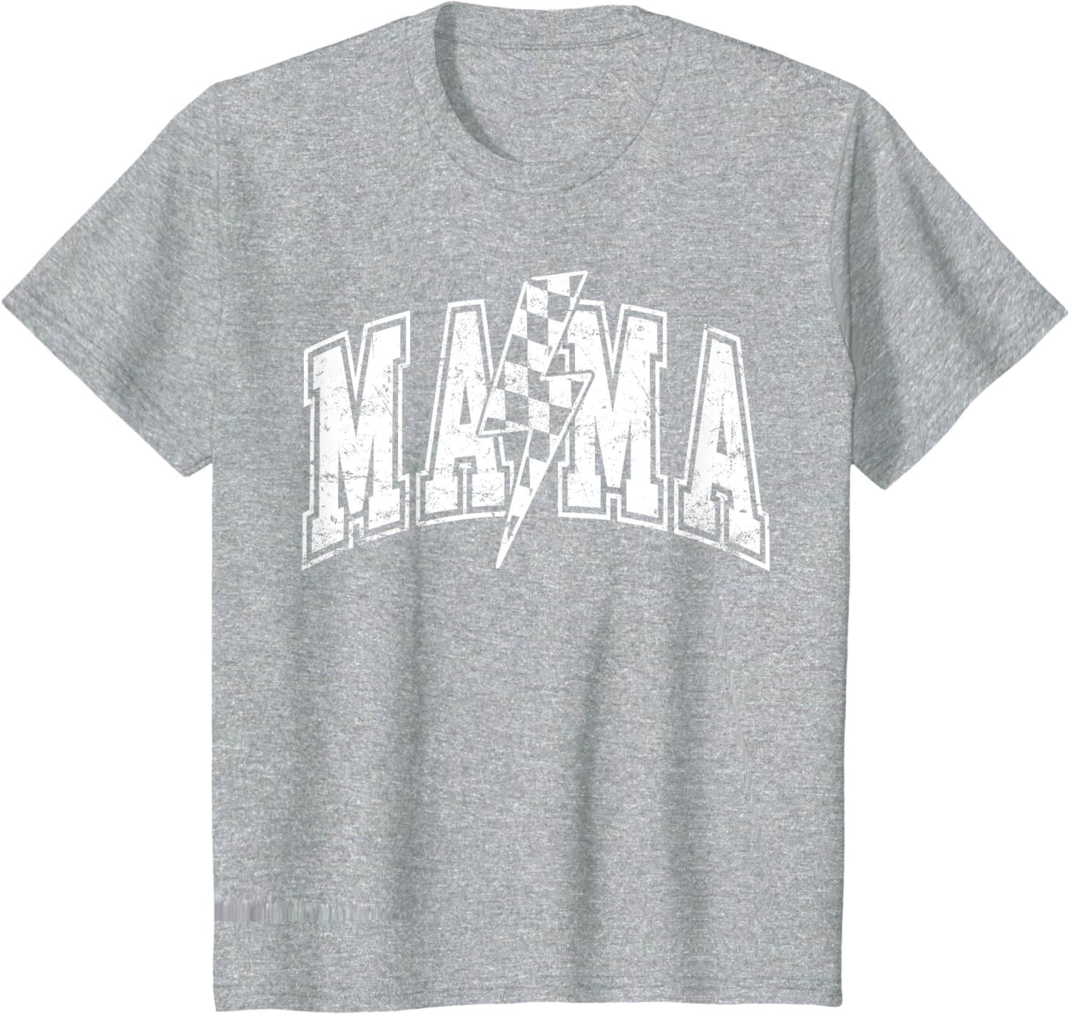 Mama Lightning Bolt Checkered Varsity Mom Women Mother's Day Mother Shirt