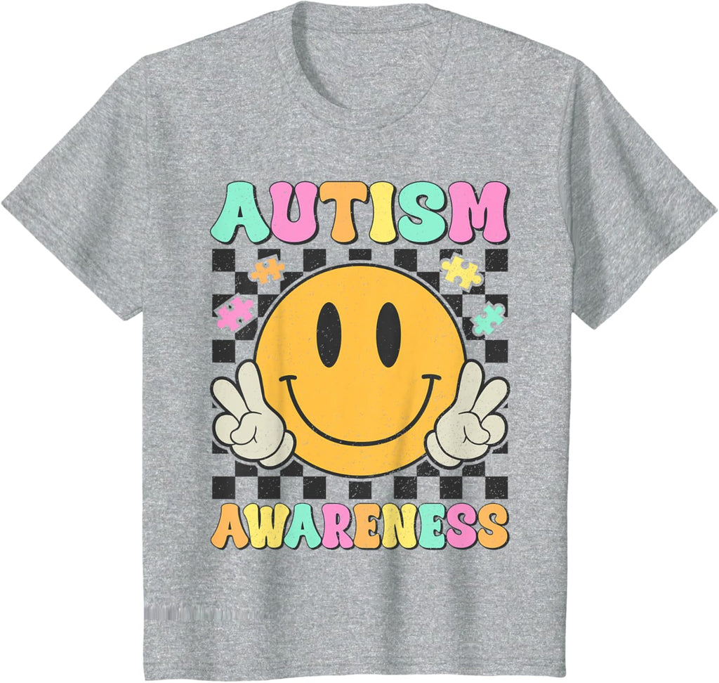 Autism Awareness Kids Men Women Smile Face Autistic Autism