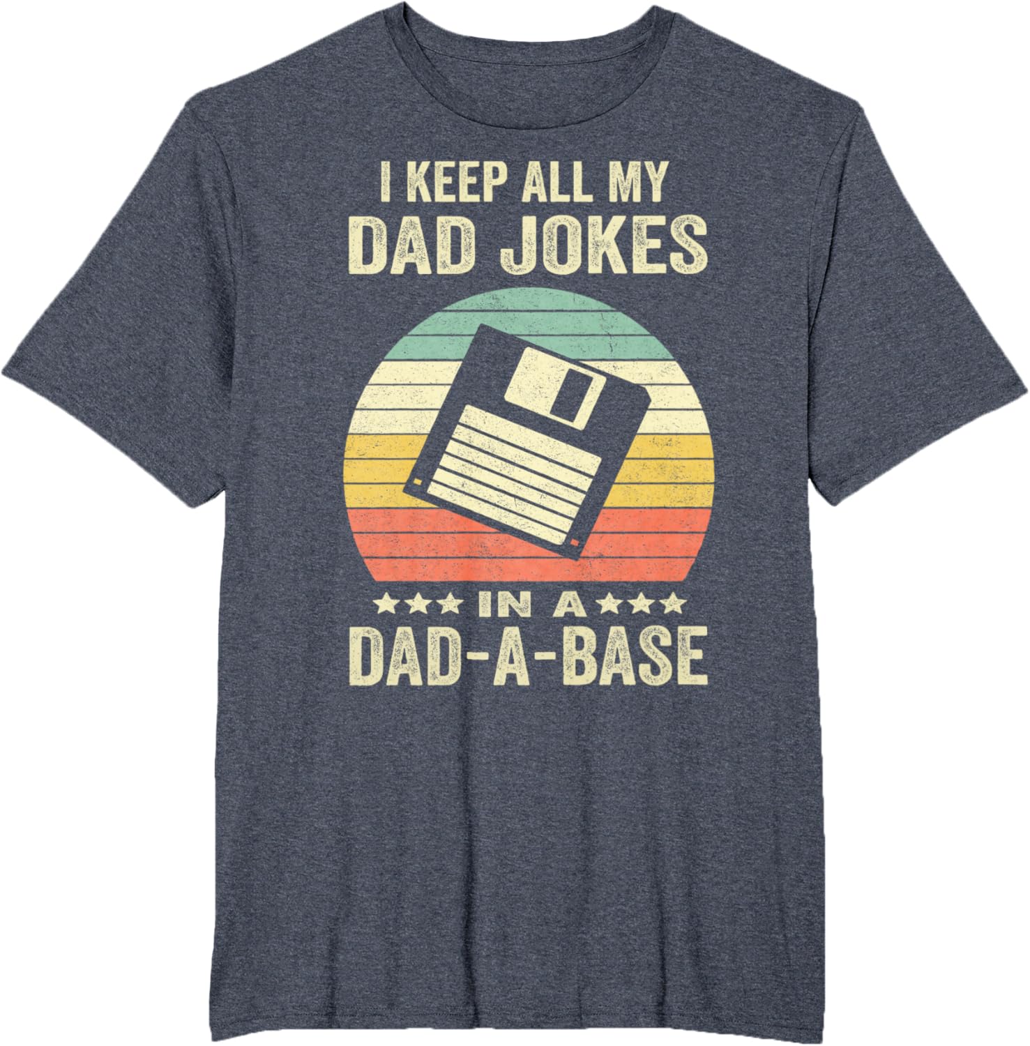 Mens Funny dad jokes in dad-a-base vintage for father's day
